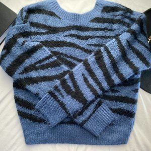 zebra striped sweater